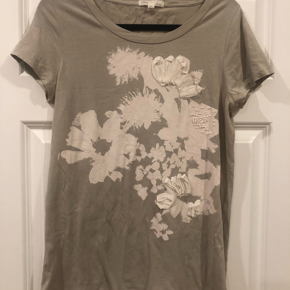 JCREW vintage detailed flower tee